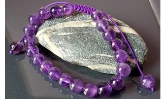Améthyste Bracelet pierres boules