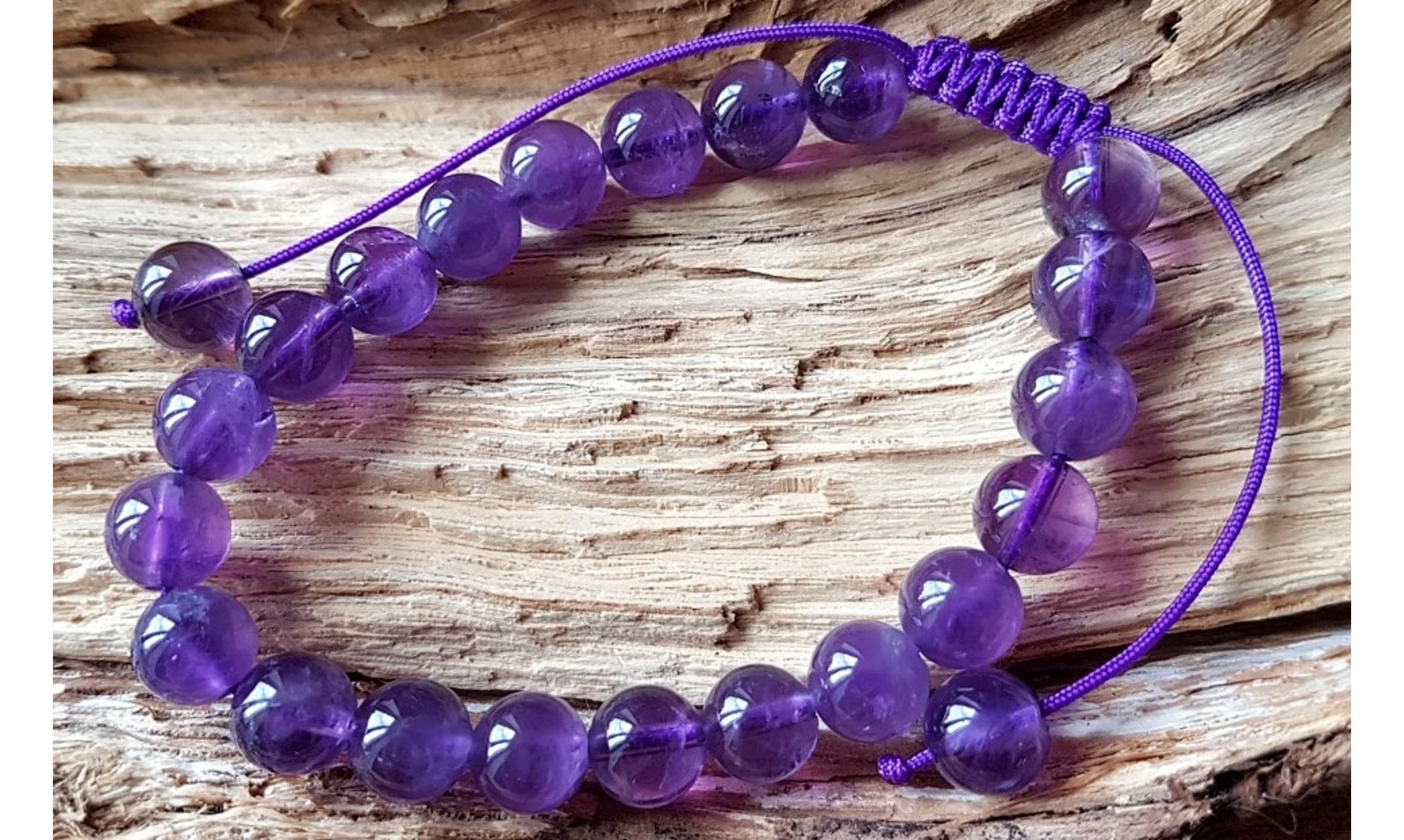 Améthyste Bracelet pierres boules