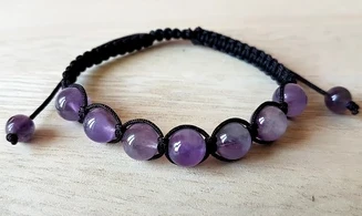 Amethyst Shamballa Bracelet