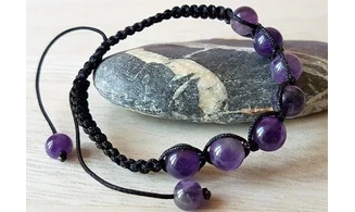 Améthyste Shamballa Bracelet pierres
