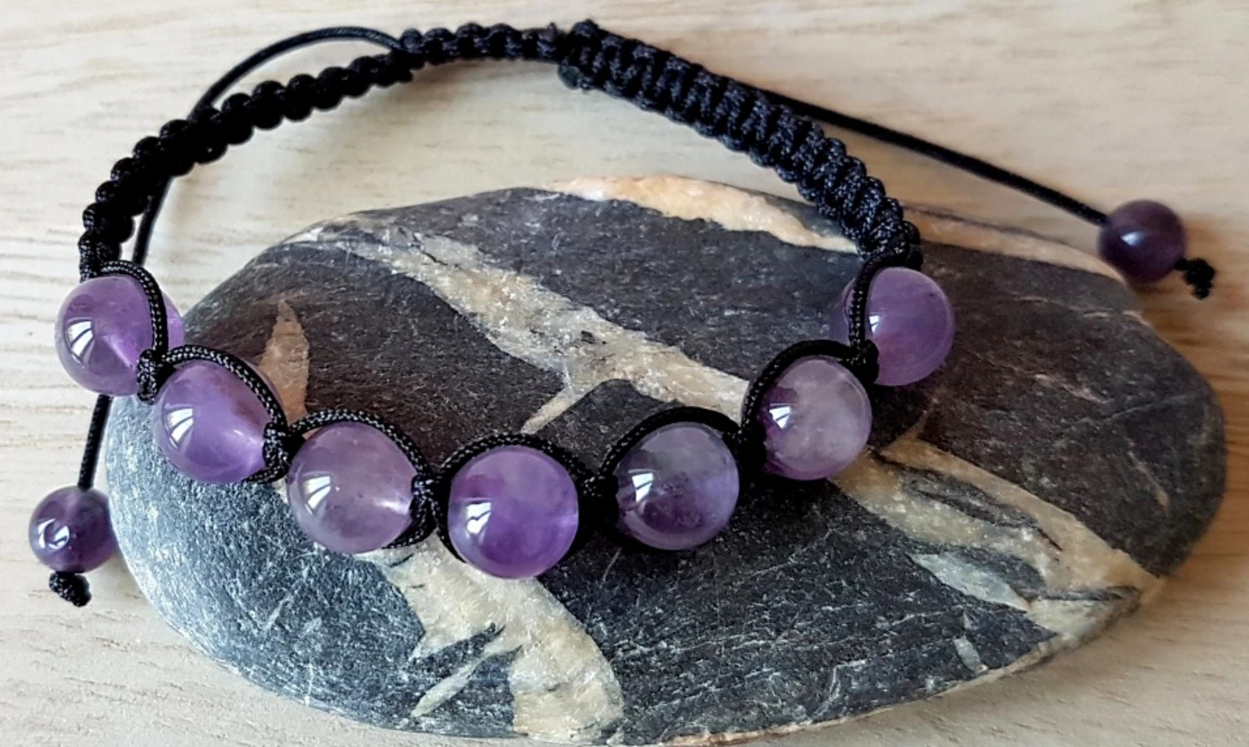 Améthyste Shamballa Bracelet pierres