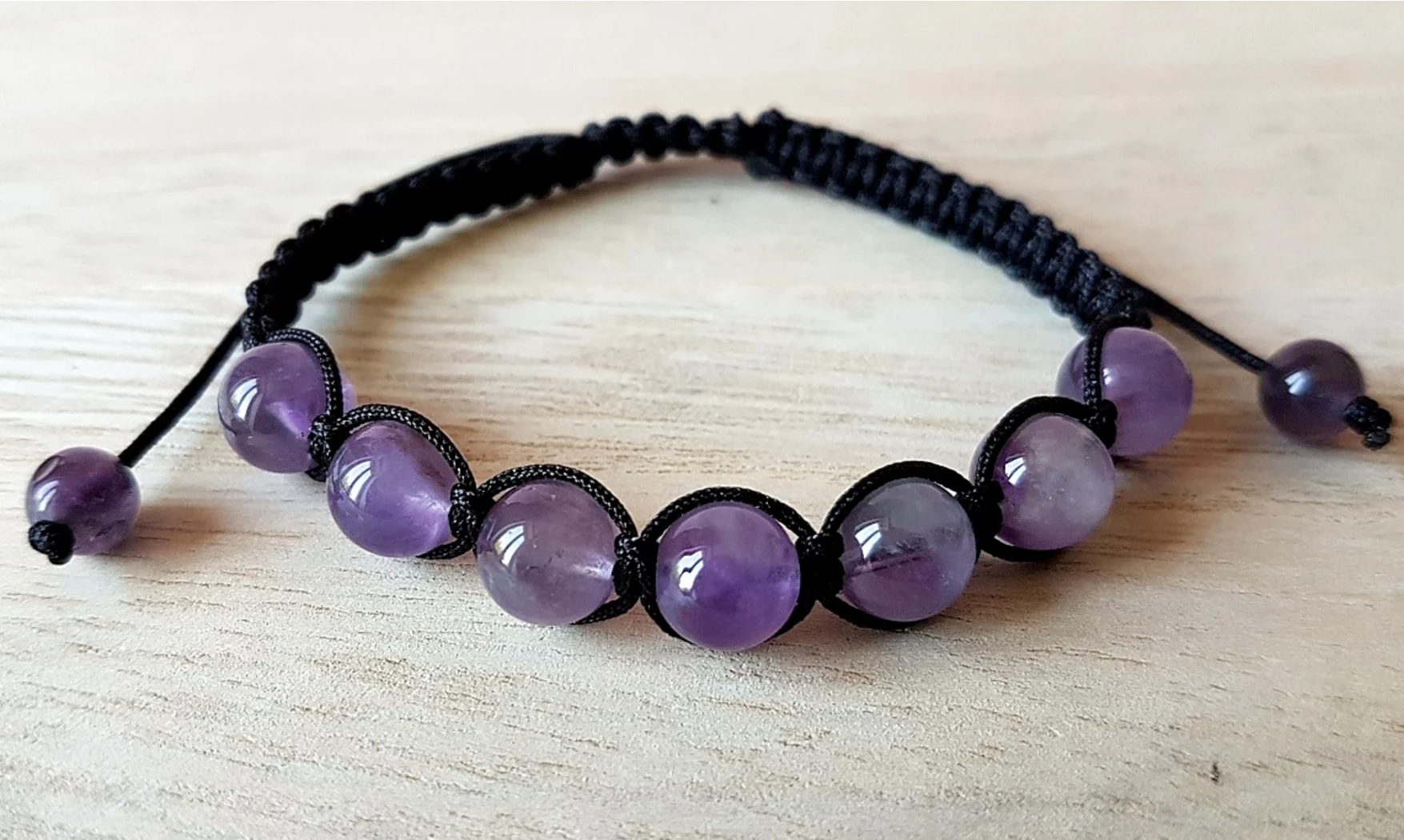 Améthyste Shamballa Bracelet pierres