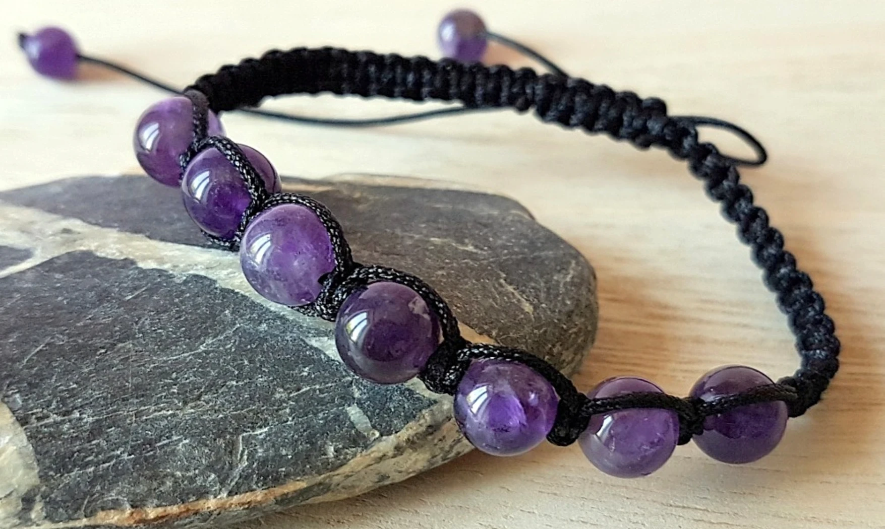 Améthyste Shamballa Bracelet pierres