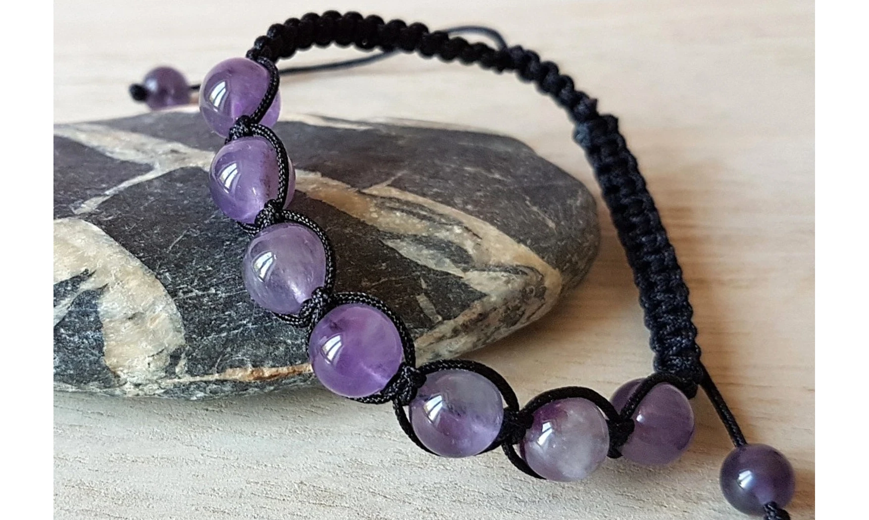 Améthyste Shamballa Bracelet pierres