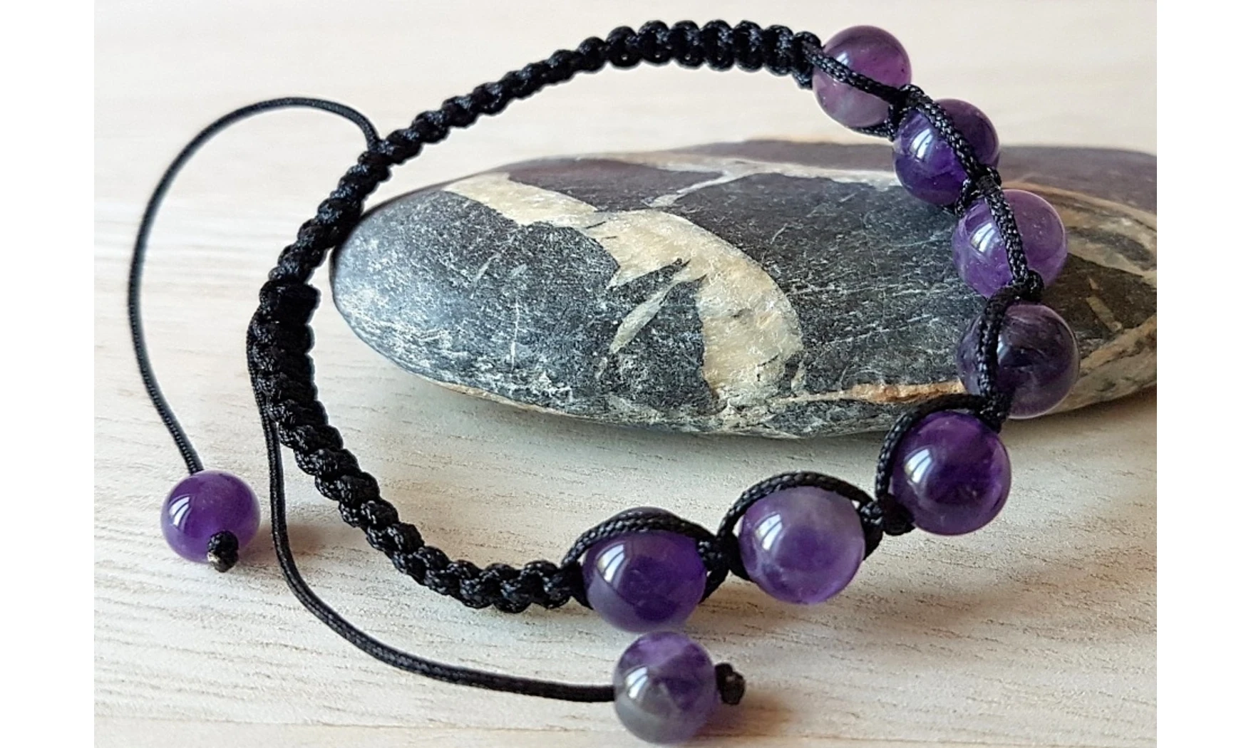 Améthyste Shamballa Bracelet pierres