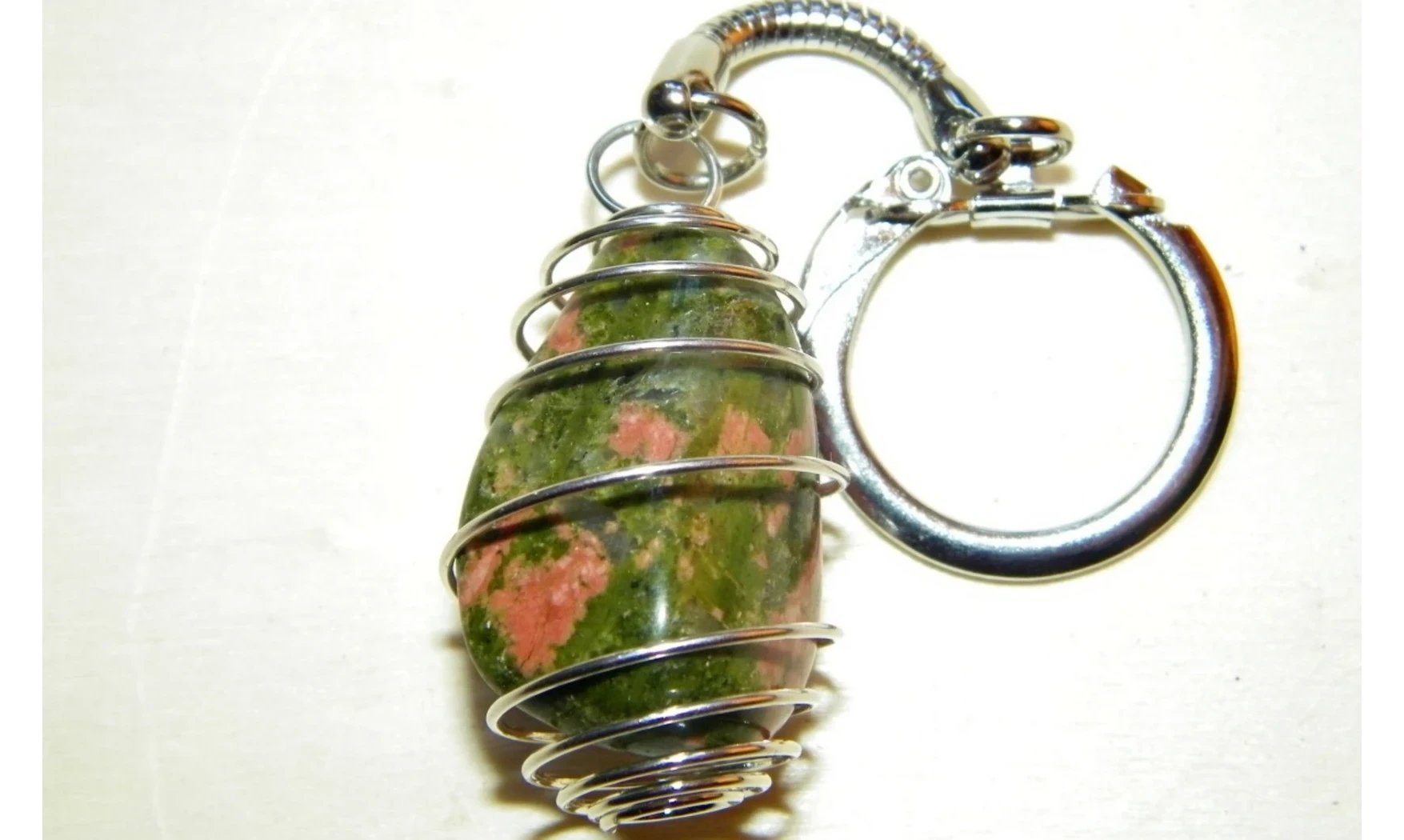 Porte-clés Unakite pierre