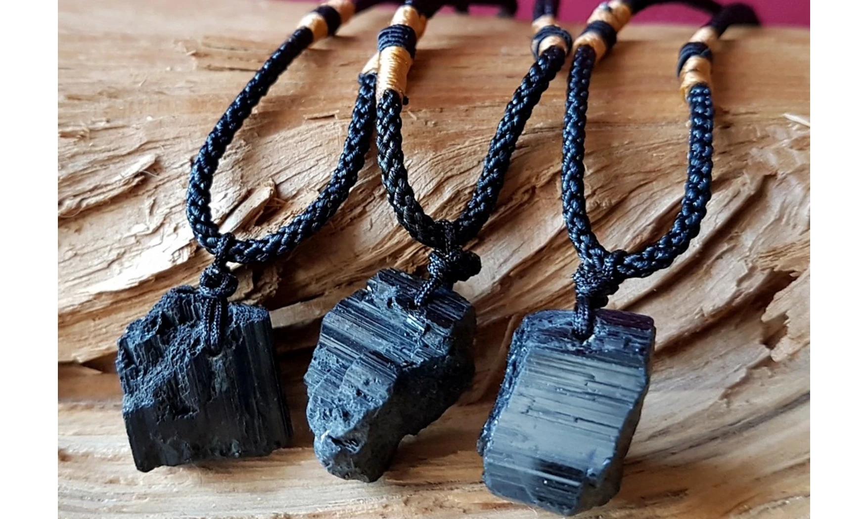 Tourmaline noire Bloc brut pendentif