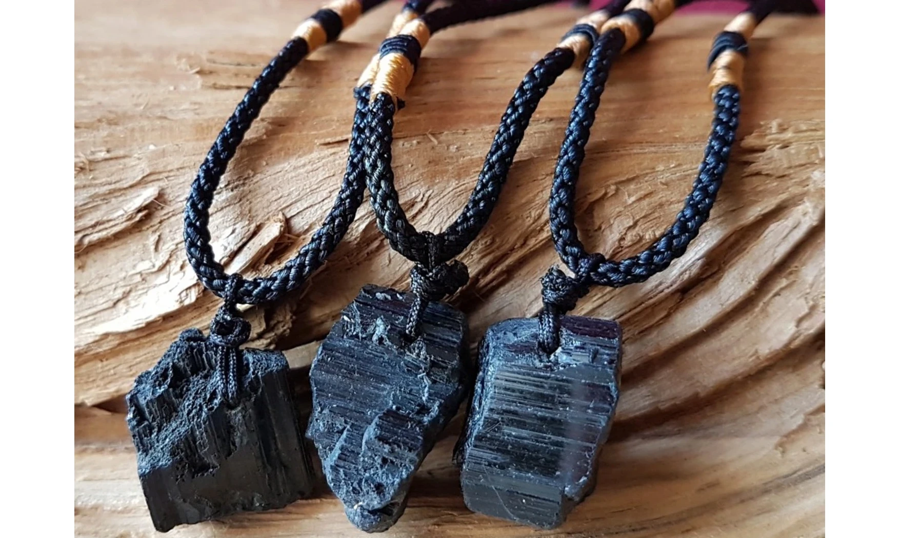 Tourmaline noire Bloc brut pendentif
