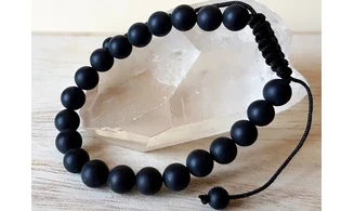 Obsidienne Noire Bracelet pierres boules
