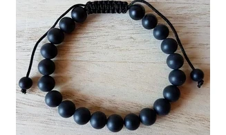 Obsidienne Noire Bracelet pierres boules