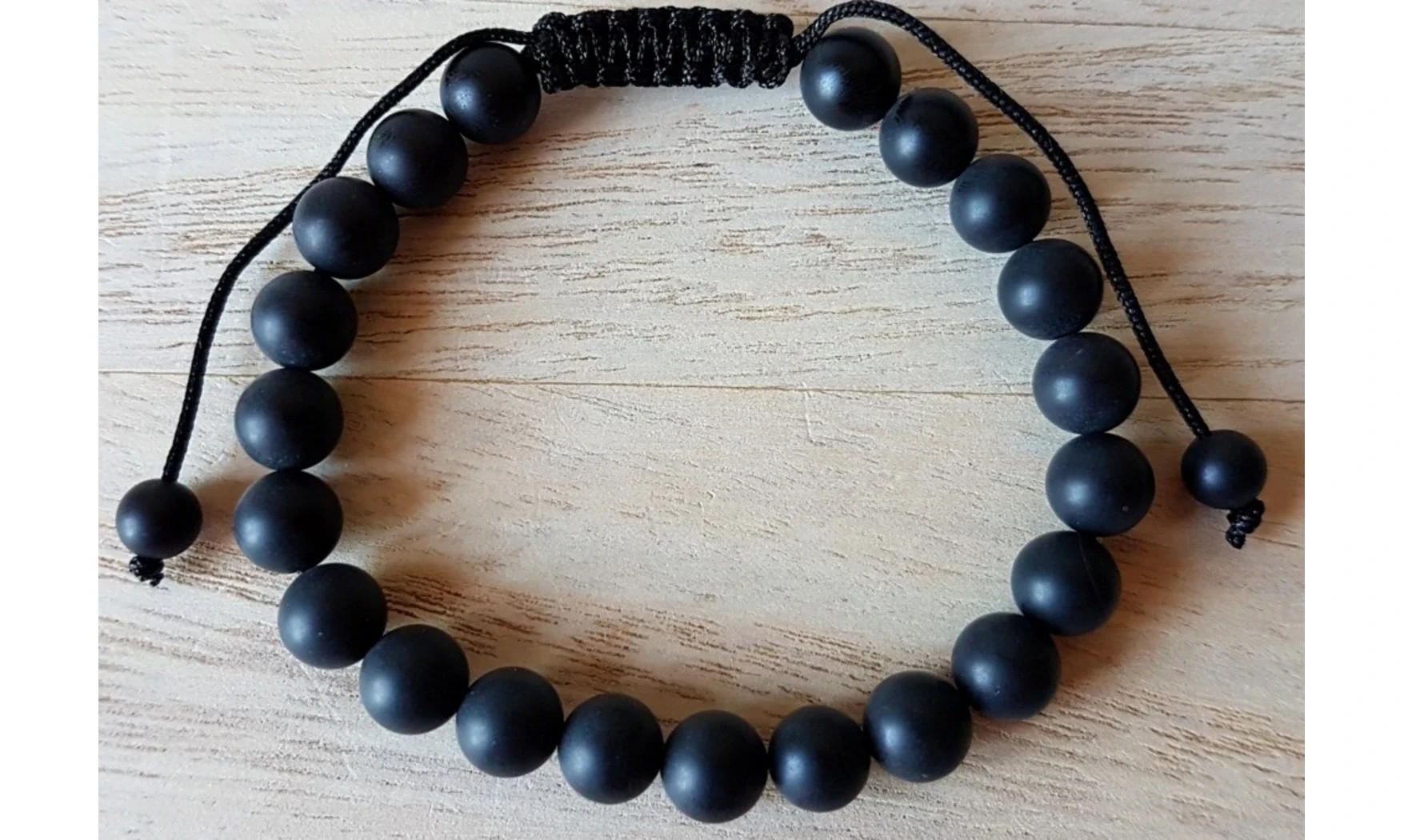 Obsidienne Noire Bracelet pierres boules