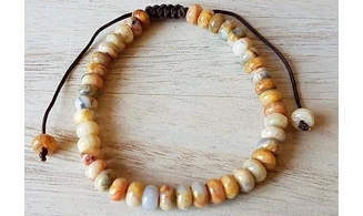 Agate Crazy Lace perles donuts Bracelet
