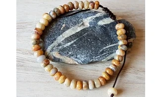 Agate Crazy Lace perles donuts Bracelet