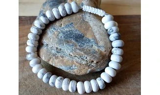 Howlite perles donuts Bracelet