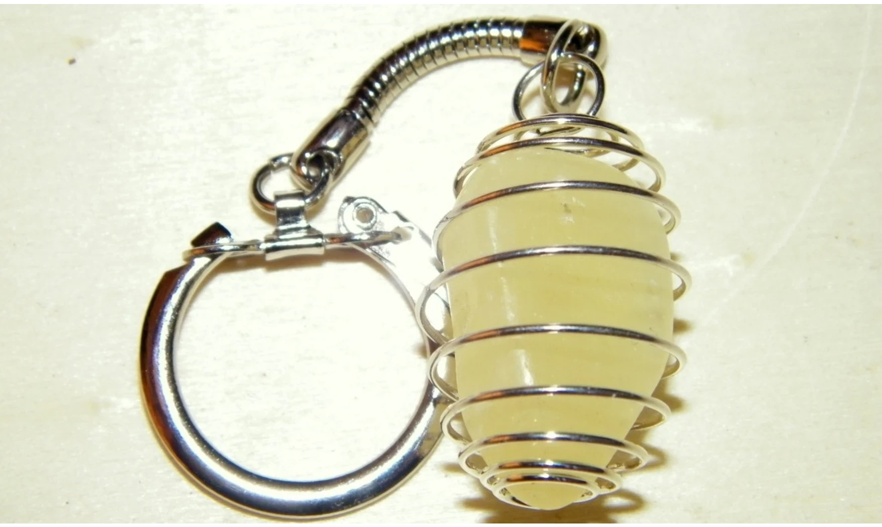 Porte-clés Calcite orange pierre