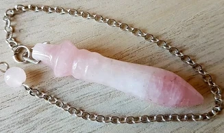 Quartz rose pendule Thot