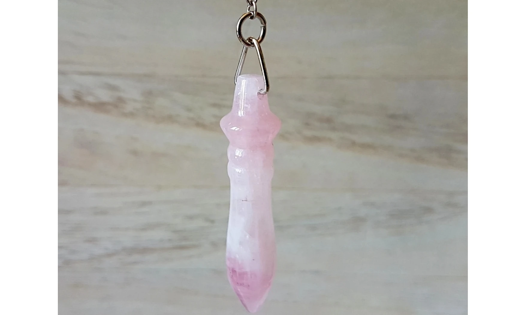 Quartz rose pendule Thot