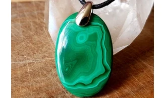 Malachite Palm stone pendant