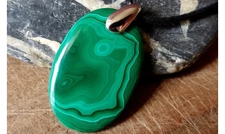 Malachite Palm stone pendant