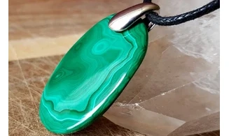 Malachite Galet pierre pendentif
