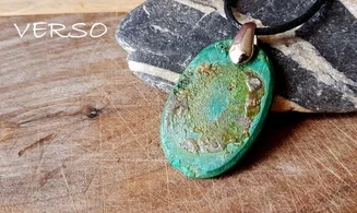 Malachite Galet pierre pendentif