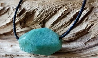 Amazonite Bloc percé pendentif