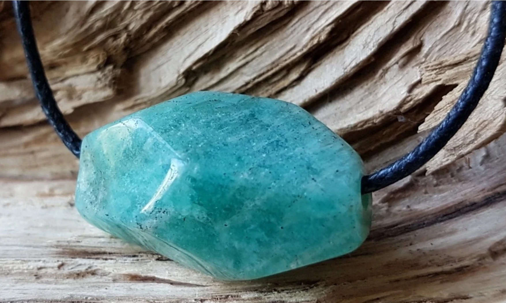 Amazonite Bloc percé pendentif
