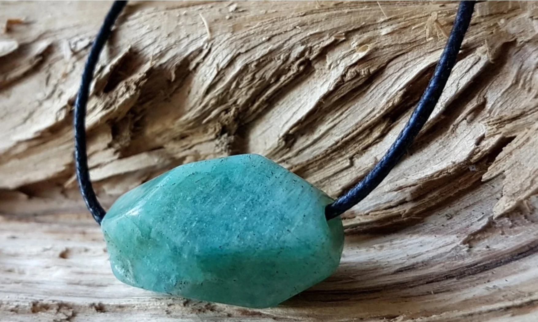 Amazonite Bloc percé pendentif
