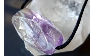 Amethyst stone drilled pendant
