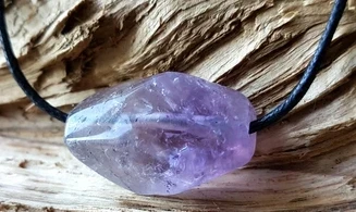 Amethyst stone drilled pendant
