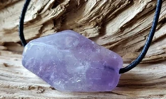 Améthyste Bloc percé pendentif