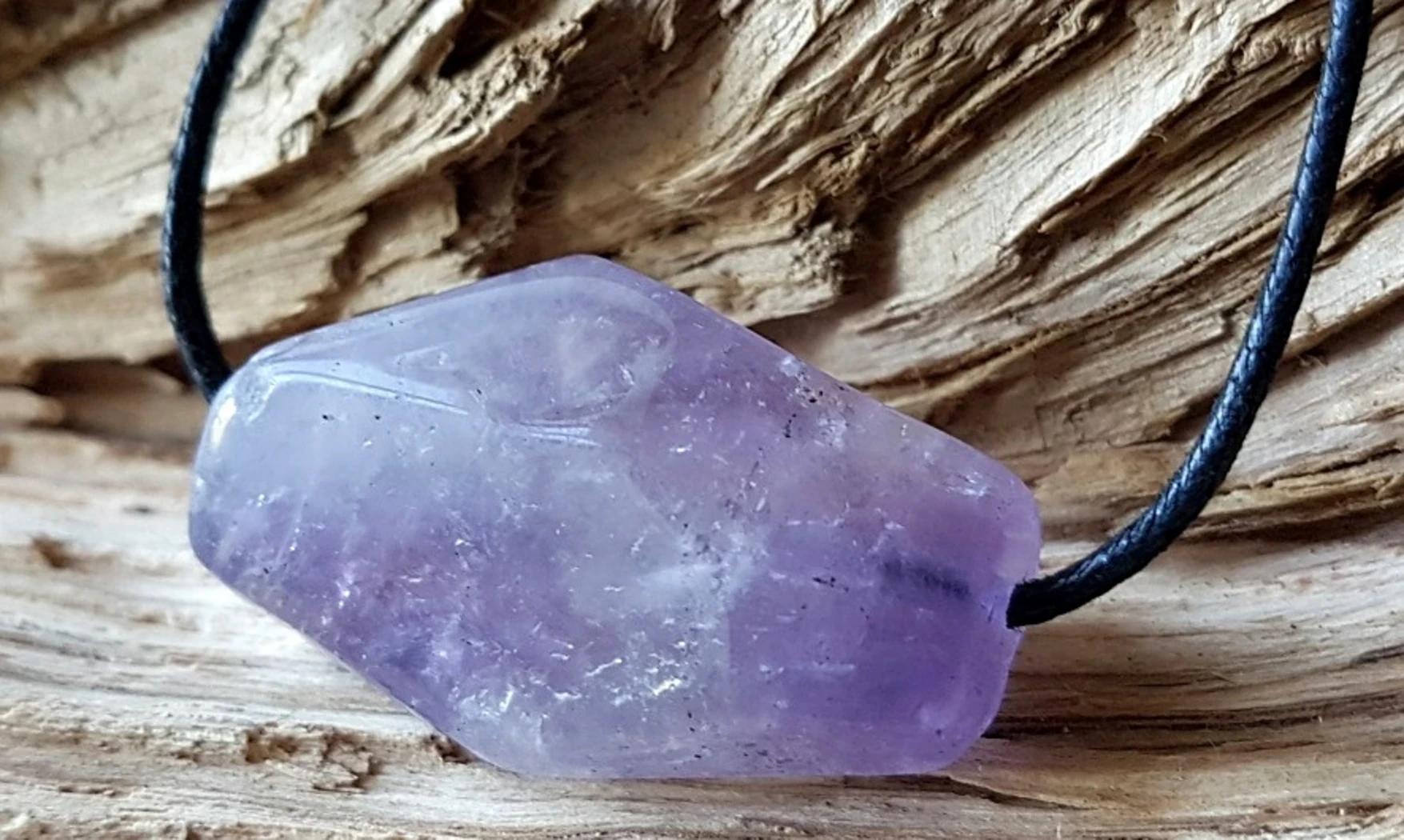 Améthyste Bloc percé pendentif