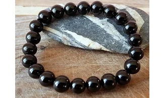 Black Tourmaline Round beads bracelet