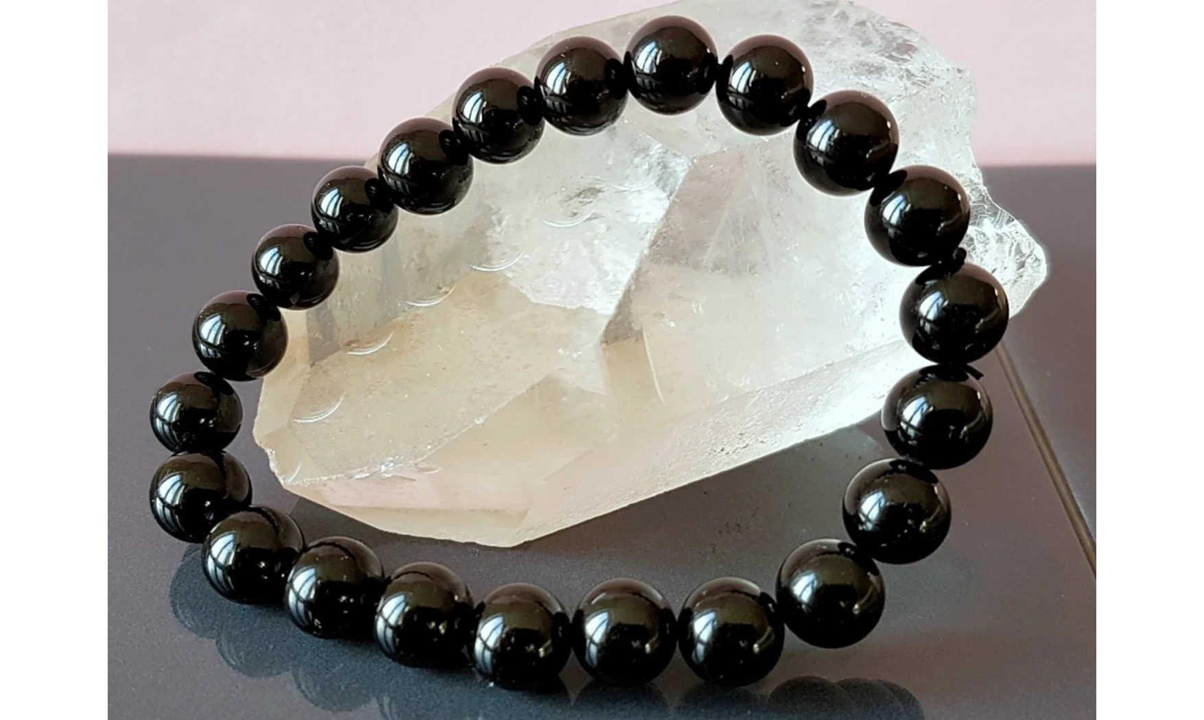 Tourmaline noire pierres Boules Bracelet