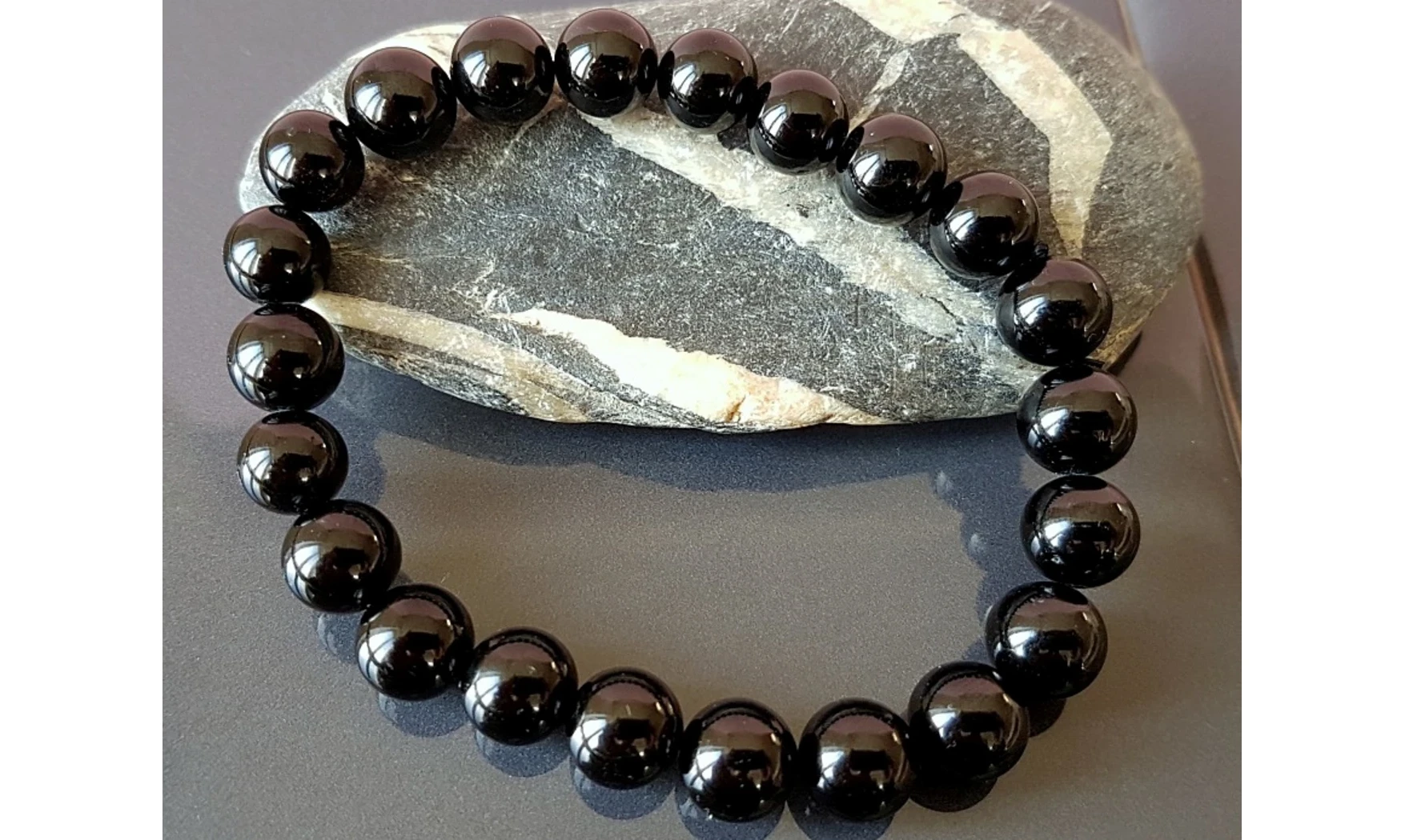 Tourmaline noire pierres Boules Bracelet