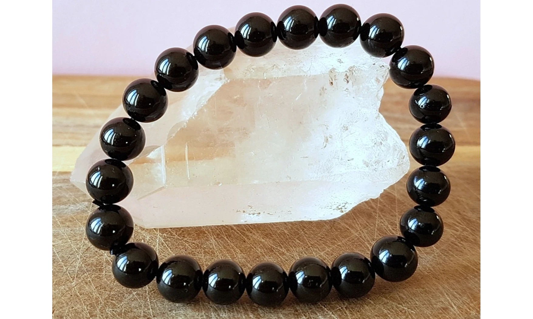 Tourmaline noire pierres Boules Bracelet
