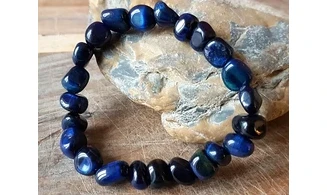 Oeil de faucon Bracelet Pépite pierres