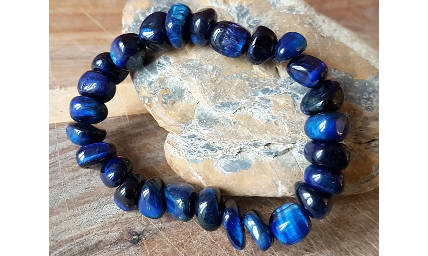 Oeil de faucon Bracelet Pépite pierres