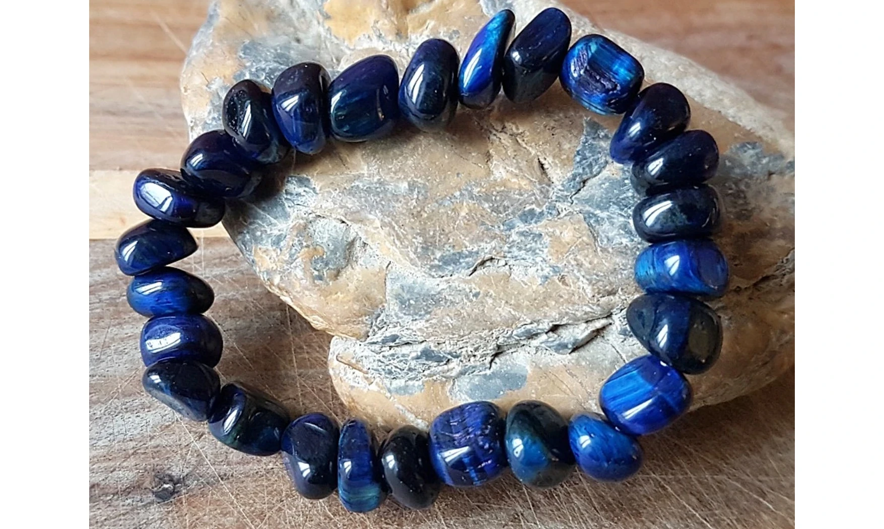 Oeil de faucon Bracelet Pépite pierres