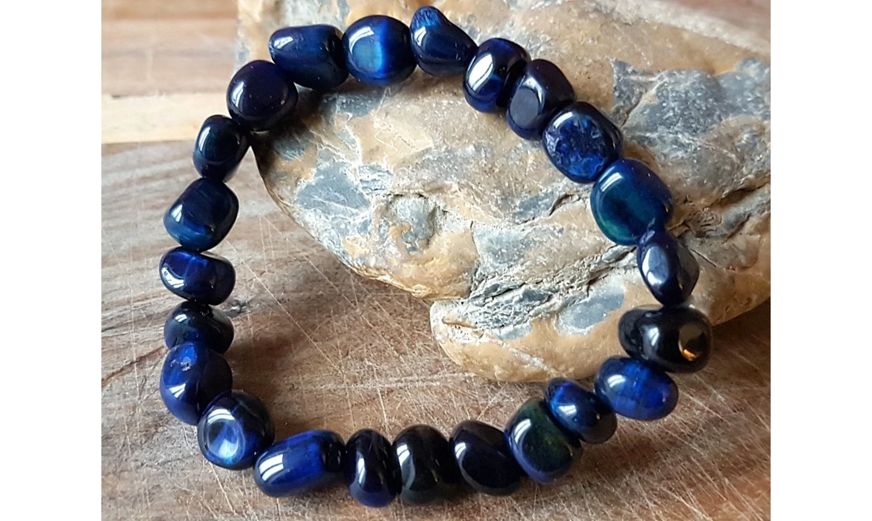 Oeil de faucon Bracelet Pépite pierres