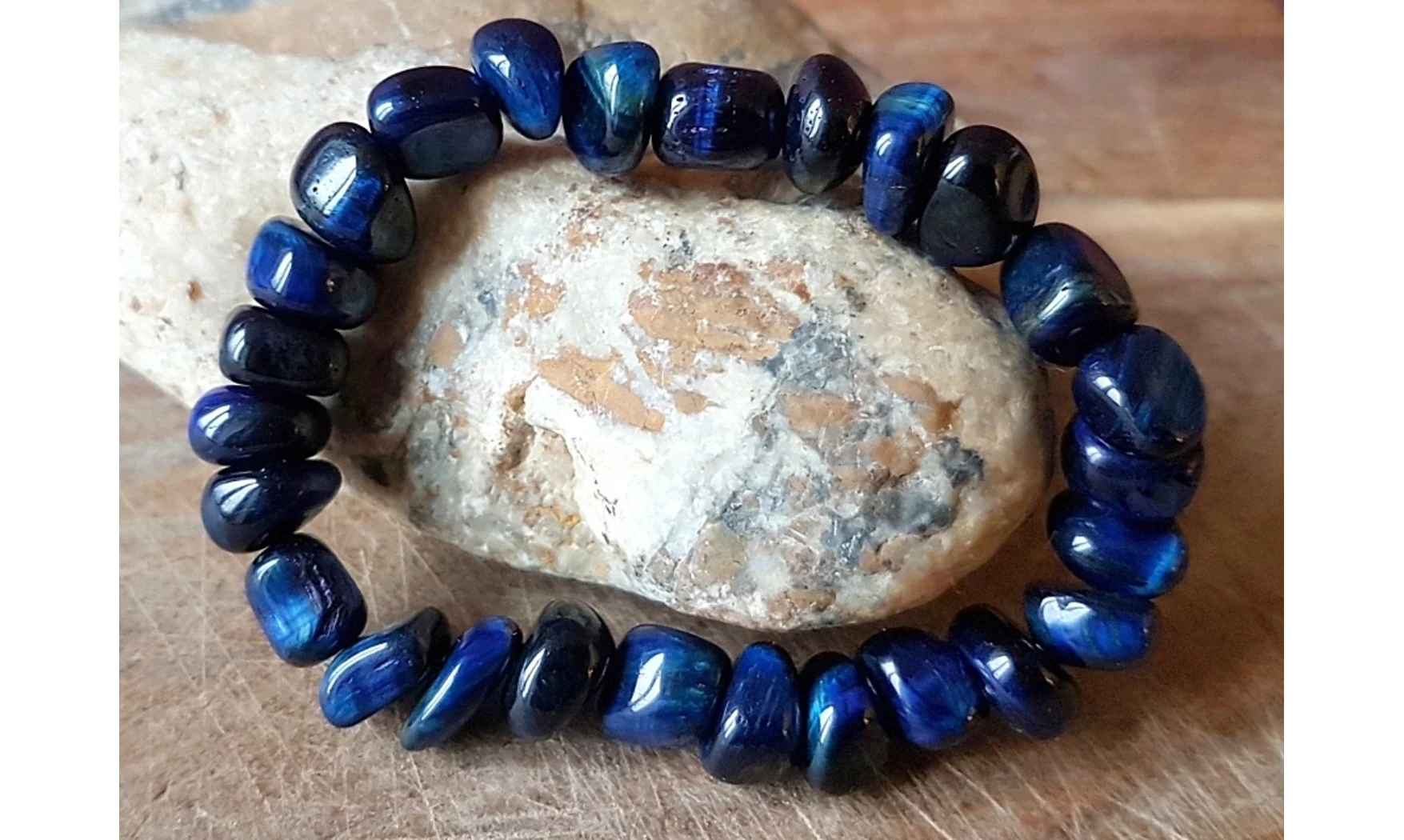 Oeil de faucon Bracelet Pépite pierres