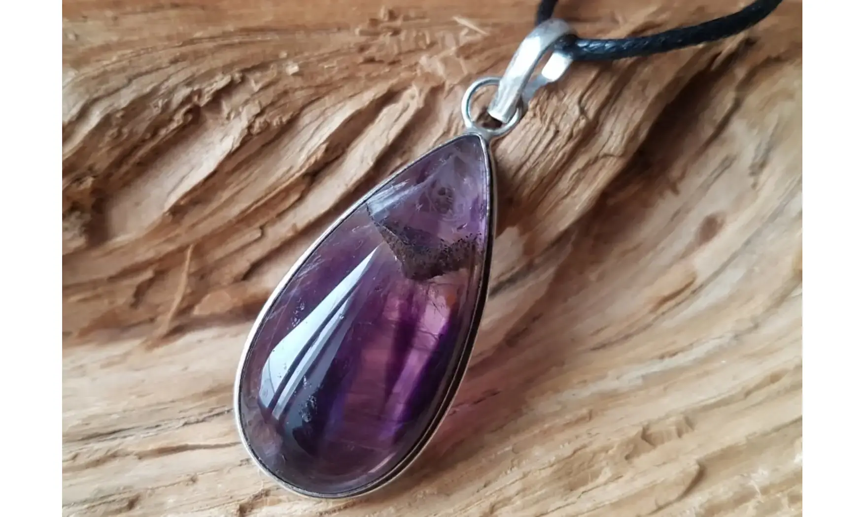 Améthyste pierre pendentif & Argent