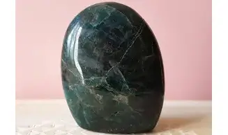 Apatite bleue Pierre Bloc poli 2