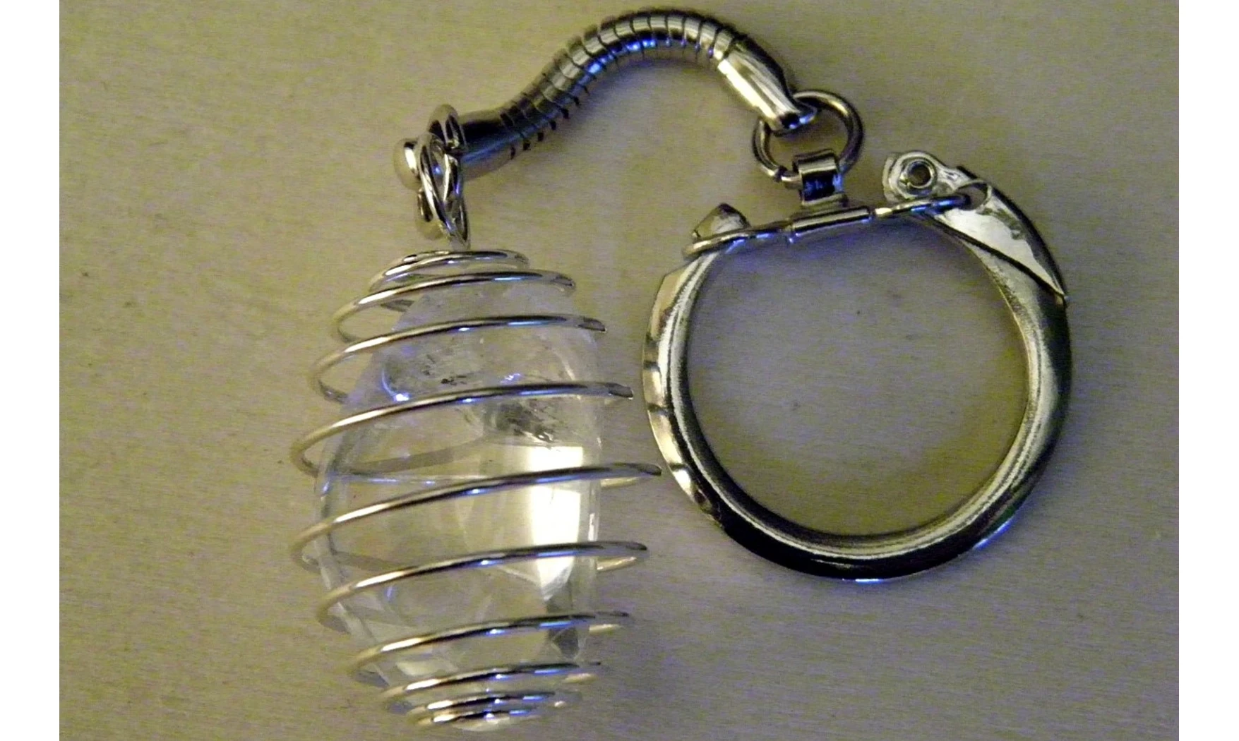 Porte-clés Cristal de roche pierre