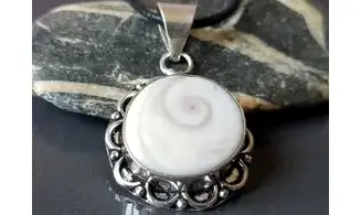 Oeil Sainte Lucie 2 pendentif & Argent