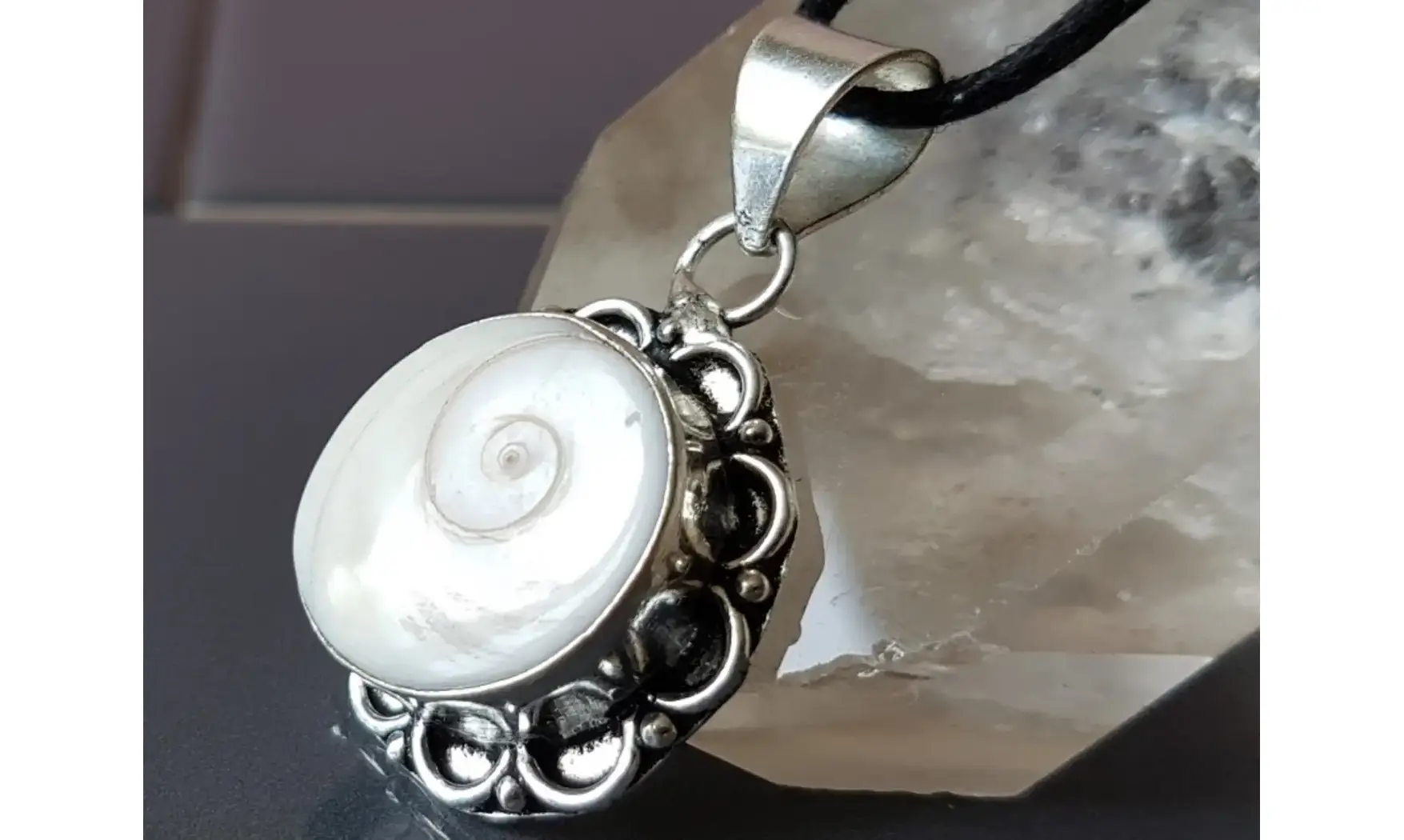 Oeil Sainte Lucie 2 pendentif & Argent