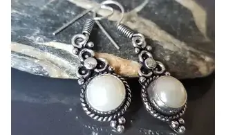 Perle BO Plaqué Argent 4