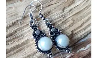 Perle BO Plaqué Argent 4