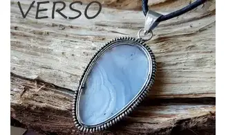 Blue Chalcedony 2 & 925 Silver plated