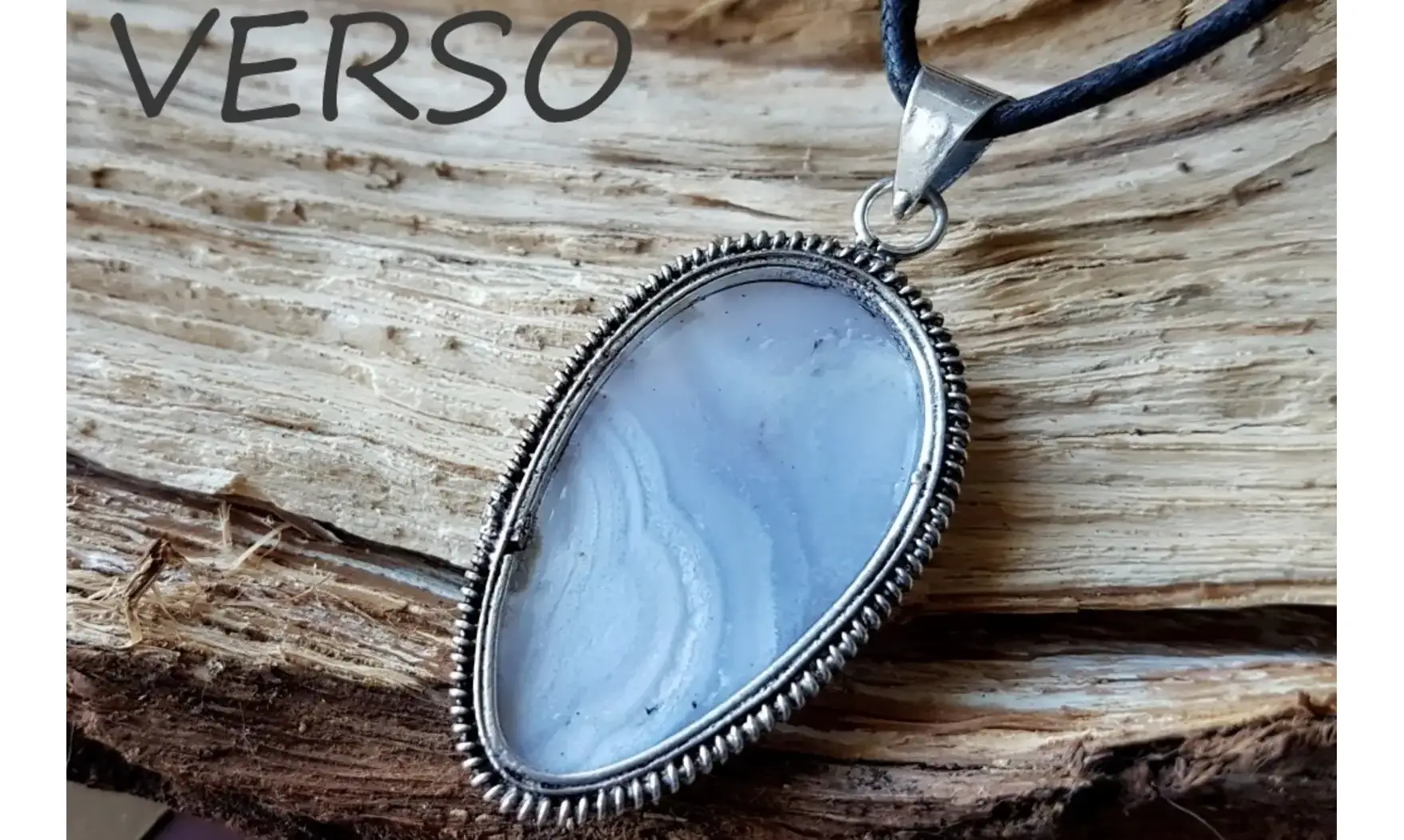 Blue Chalcedony 2 & 925 Silver plated